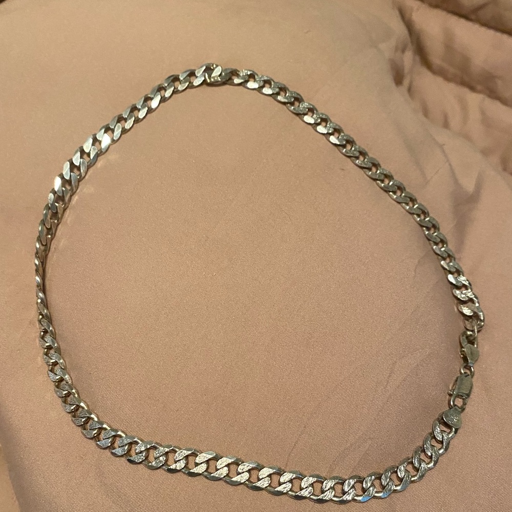 Gold Plated Chain Necklace. Stamped 925 and Made in Italy.